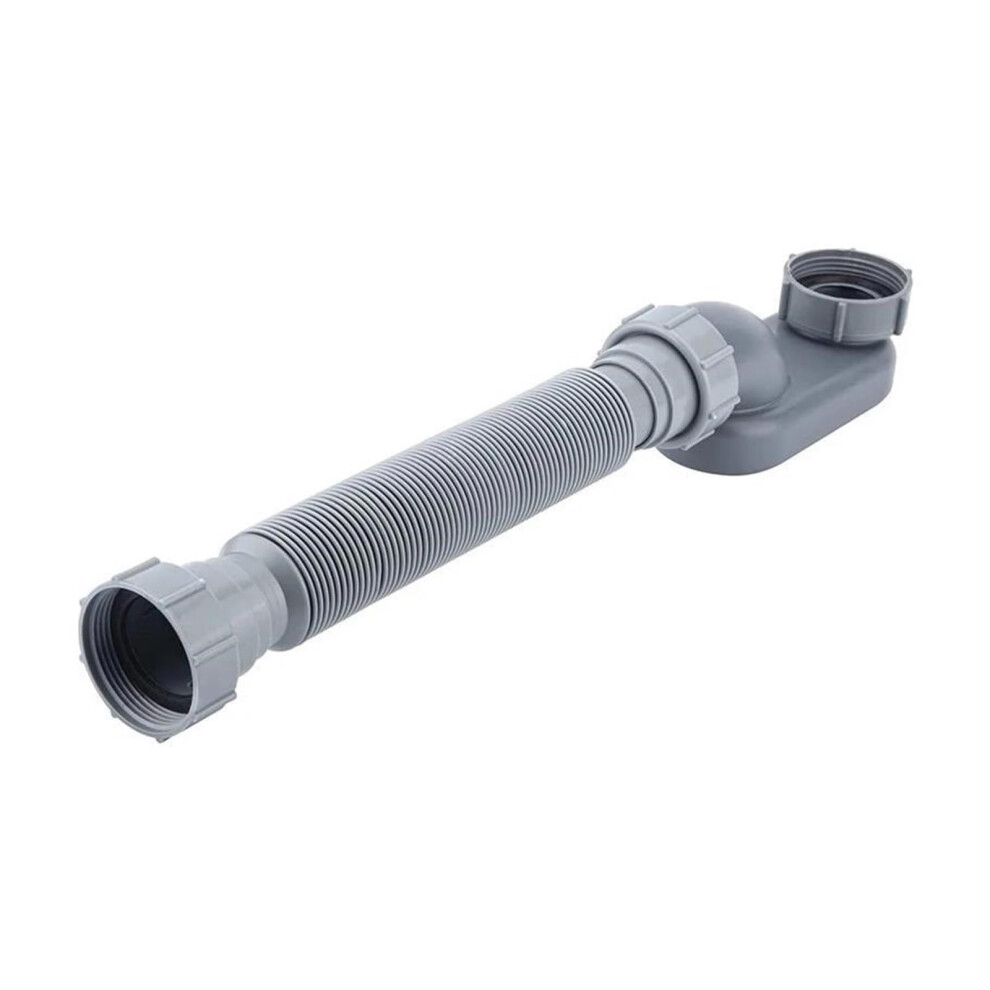 Flexible Bathtub Drain Pipe Abs Gray With Odor Blocking Seal Easy Install For Misaligned Drains 9092120314021