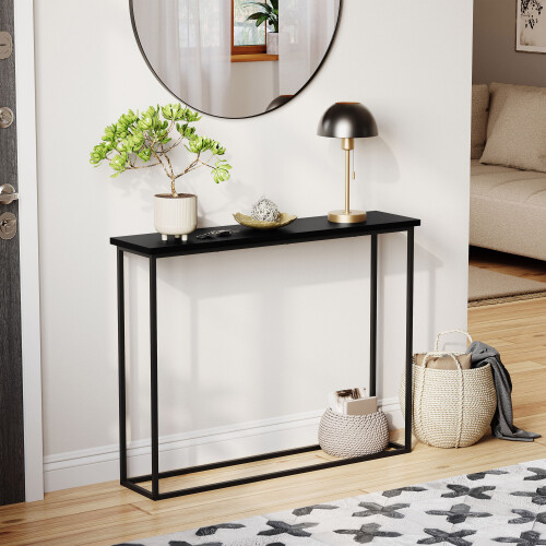 Vida Designs (Black) Console Table With Metal Leg, Vida Designs, Modern Hallway Table 1