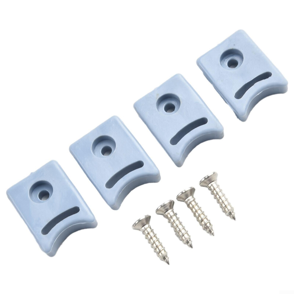 4 Set Shower Door Roller Stops With Noise Reduction And Shock Absorbing Design, Durable Plastic Sliding Door Pulley Bumpers 9073542833482