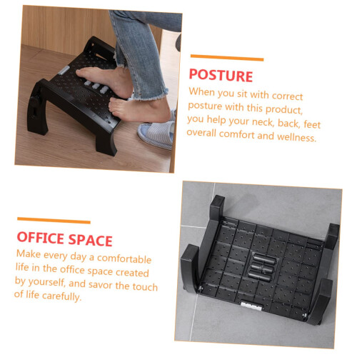 Under Desk Foot Rest with Adjustable Tilt, Cushioned Surface and Ergonomic Angled Design for Office 1