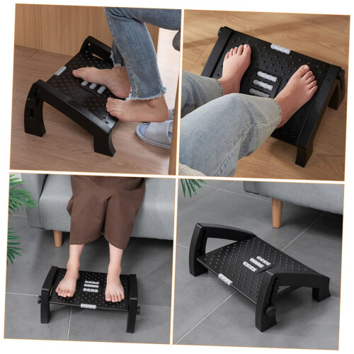 Under Desk Foot Rest with Adjustable Tilt, Cushioned Surface and Ergonomic Angled Design for Office 2