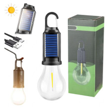 Solar Camping Light 3 Pack, Portable LED Camp Lantern with Solar and USB Charging, 3 Light Modes for Hiking and Emergency