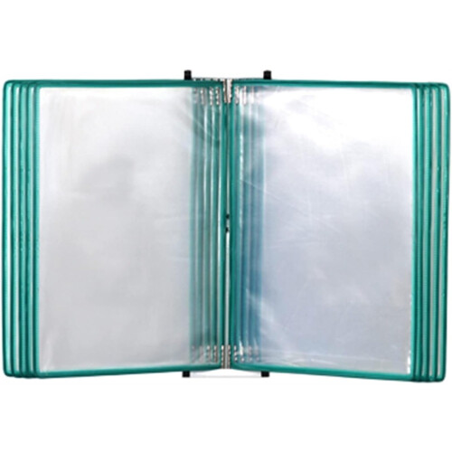 Wall Mounted File Organizer A4 Double Sided Flip Display Folder with Quick Access and Durable Metal Support