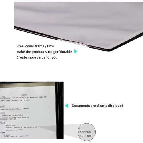 Wall Mounted File Organizer A4 Double Sided Flip Display Folder with Quick Access and Durable Metal Support 2