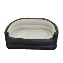 Twin Size Inflatable Sofa Air Mattress for Adults Camping, Ergonomic Flocked Surface, Durable and Puncture Resistant