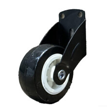 Gate Support Wheel Black Adjustable Height Design Heavy Duty Silent Rubber Door Bottom Caster