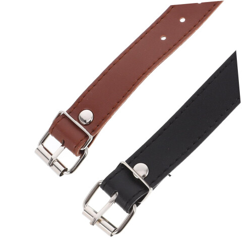 2 Pairs Adjustable Leather Bike Basket Straps for Front Handlebar Baskets Durable Secure Fit 2
