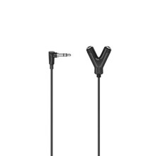 ADAPTADOR DE ÁUDIO, 3,5 MM MACHO JACK-2 FÊMEA STEREO JACKS 3,5 M, STEREO