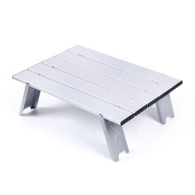 Ultralight Aluminum Camping Folding Table with Carry Bag, Stable Outdoor Picnic Desk for Beach and Backpacking