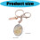 Scratch Resistant Keychain With Oval Frame-white turquoise 4