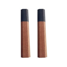 2PCS Japanese Octagonal Wooden Knife Handle Blanks Red Rosewood and Ebony for DIY Custom Knife Building