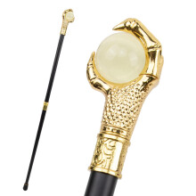 Yellow Lightweight Walking Cane for Seniors, Collapsible Alloy Stick with Non Slip Rubber Foot, 92cm