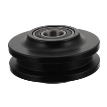 Black Barn Door Hardware Set 2pcs Silent Bearing Sliding Door Rollers Smooth Noise Reduction Wheels