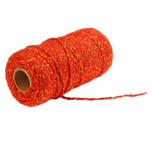 Gold Red Cotton Twine Pack of 3, 2mm Baker's Twine for Gift Wrapping and DIY Craft Use 100m Each