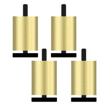 4PCS Adjustable Furniture Legs 25cm Gold, Metal Sofa Legs M8 Threaded, Heavy Load Support, Floor Protection Pad
