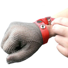 5pcs Chainmail Cut Resistant Gloves XL with Adjustable Nylon Wristband for Kitchen Food Cutting and Woodworking