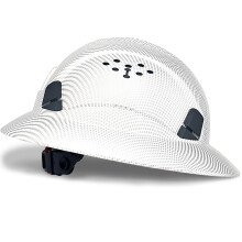 ANSI Approved Full Brim Construction Hard Hat Matte White Lightweight Vented Safety Helmet