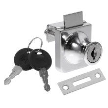 Glass Cabinet Lock NoDrill Installation Secure Sliding Glass Doors Showcase Lock for Display Case