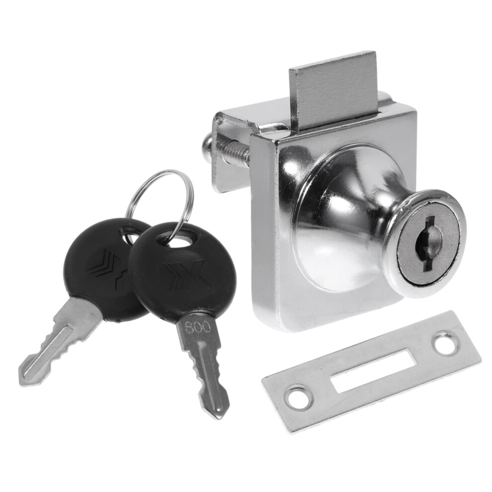 Glass Cabinet Lock Nodrill Installation Secure Sliding Glass Doors Showcase Lock For Display Case 9330225156512