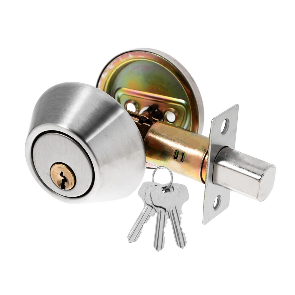 Heavy Duty Deadbolt Lock Hidden Mounting Design Keyed Entry Door Lock For Modern Homes 9330225156543