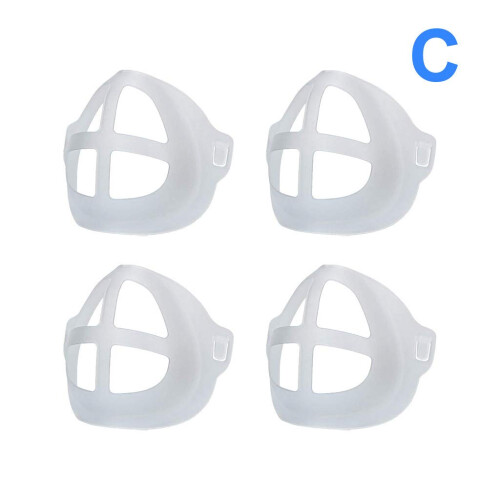 Face Mask Bracket 3D Silicone Inner Support Increases Breathing Space Protects Makeup Reusable Pack of 4 1