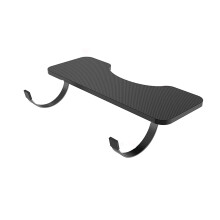 Desk Extender Keyboard Tray for Sit Stand Desk, Clampon Drill Shelf with Steel Support, Black 75x24cm