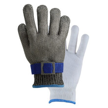 Cut Resistant Glove 316 Stainless Steel Mesh Cut Resistance Food Safe Adjustable Wrist XS 1PCS