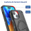 (iPhone 15, Mattschwarz) iPhone Hülle stoßfest mit Ständer und Magnetring 5