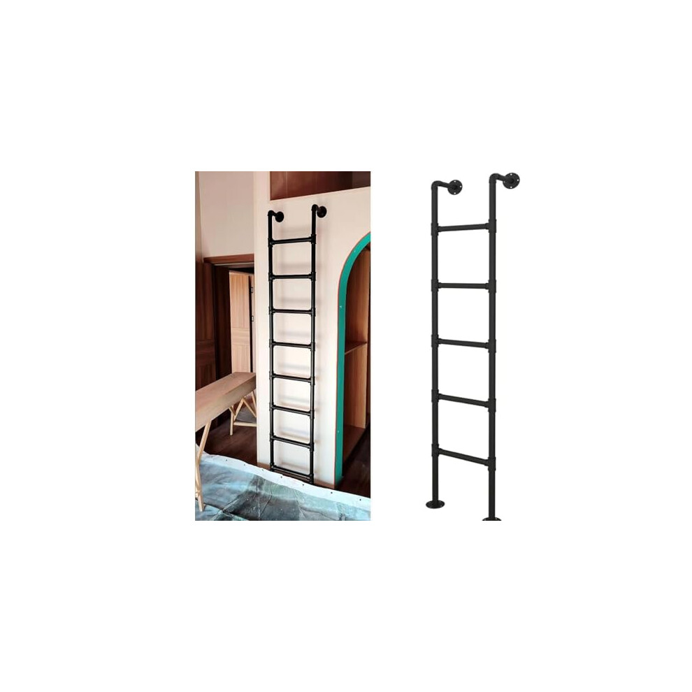 Wall Mounted Attic Ladder, Foldable Emergency Escape Ladder For Home, Spacesaving Design, 330Lbs Capacity 9073542834496