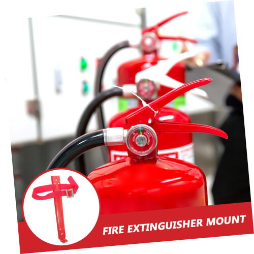 2kg Fire Extinguisher Wall Mount Bracket, Secure Iron Holder for Easy Wall Mounting and Quick Access 2