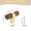 4Pcs Dark Walnut and Gold Wood Drawer Pulls, TBar Cabinet Knobs with RustResistant Base and Screws 2