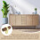 4Pcs Dark Walnut and Gold Wood Drawer Pulls, TBar Cabinet Knobs with RustResistant Base and Screws 5