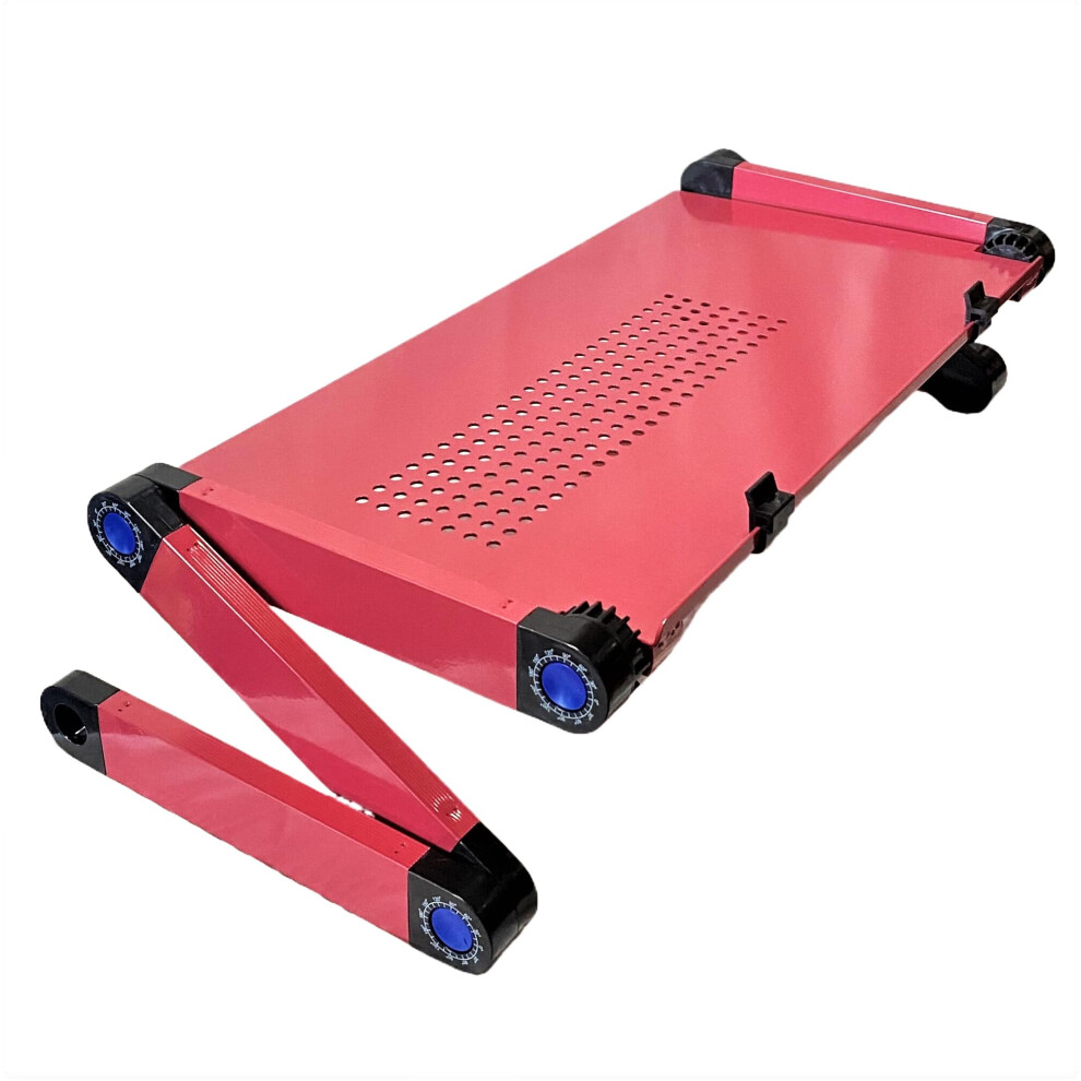 Adjustable Laptop Stand With Cooling Vent, Ergonomic Foldable Desk Tray For Bed And Sofa, 480X260mm Pink 9092120315325