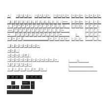 168-Tasten Großes Set, Zweifarbige Tastenkappen, Hoher PBT-Anteil, Verschleißfeste Tastenkappen, Set für Mechanische -Tastatur, Weiß