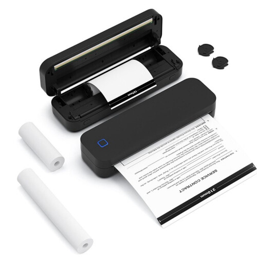 Portable Thermal Transfer Printer Wireless,Multi-Size,Eco-Friendly for Windows System, Os System,Phone,Tablet,Black 2