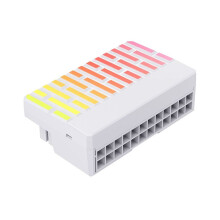 ATX 24-Pin 90 Power Connector Adapter 5V 3 Pin ARGB 24Pin Female to Male 90 Power Adapter DIY for Desktops PC White