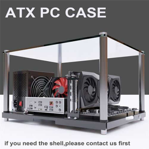 PC Test Open Chassis Rack Bench Open Frame DIY Gaming Computer Open Case Support Motherboards ATX MATX 2