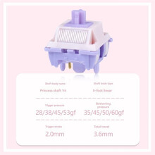 70 Stuks MMD Princess V4-Schakelaar 5-Pins Lineaire Asbehuizingsschakelaars Hot-Swap 53g voor Doe-Het-Zelf Mechanisch Toetsenbord