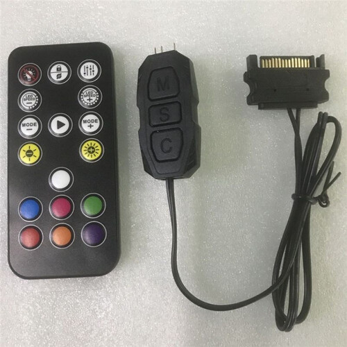 ARGB Controller 5V 3pin to  Power Supply RGB Controller 3PIN Hub for Computer CPU Case Fan LED Light Radiator White 1