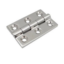 304 Stainless Steel Door Hinge 75x50x5mm Marine Grade Heavy Duty Corrosion Resistant 6 Hole Design