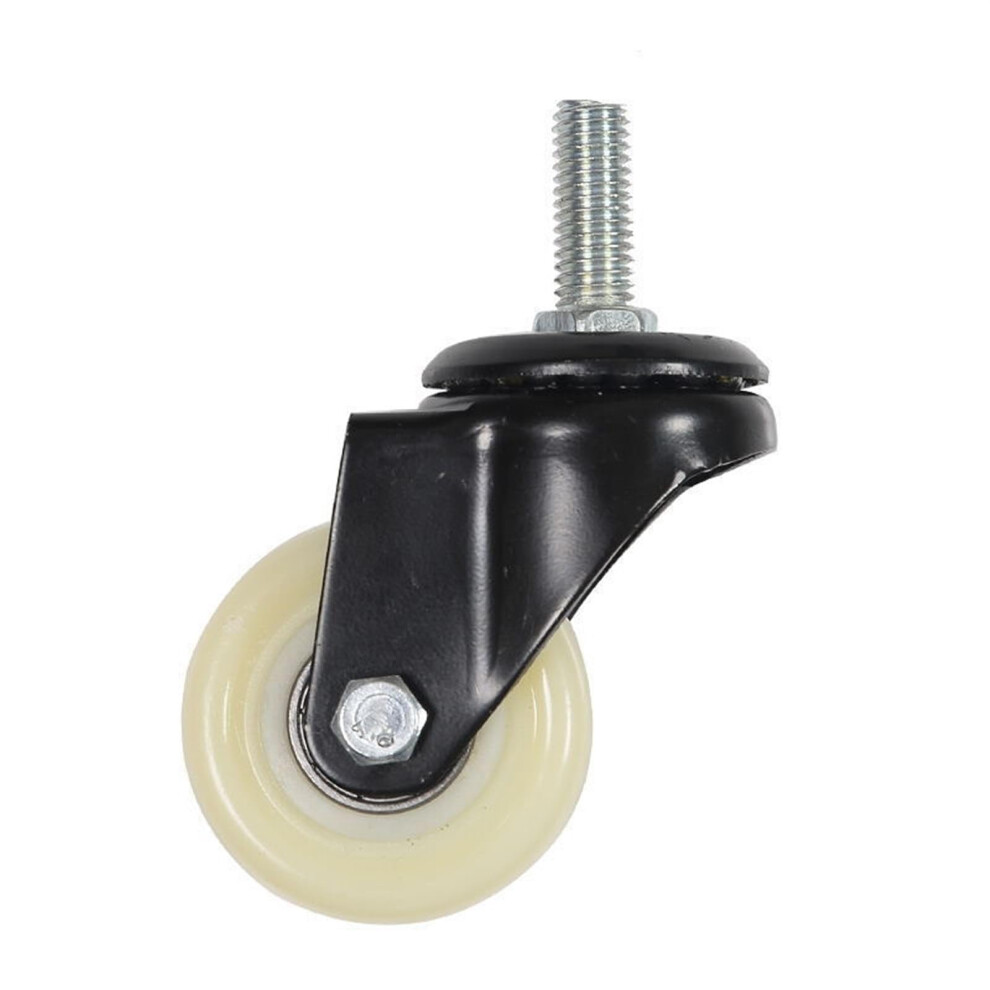 4Pcs 1.5 Inch Black Heavy Duty Swivel Caster Wheels, Smooth Rolling Nylon Furniture Casters 180Kg Load 9073542834786