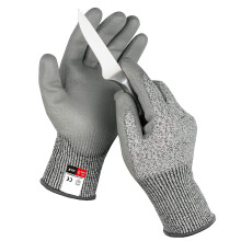 2 Pairs Level 5 Cut Resistant Work Gloves with Microfoam Nitrile Grip, Touchscreen Safety Gloves for Metal and Glass Handling