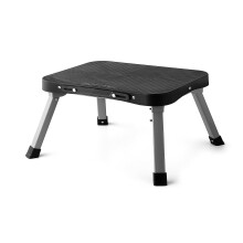 11 Inch Folding Step Stool for Adults and Kids, Non Slip Steel Frame, 300lbs Load Capacity, Black