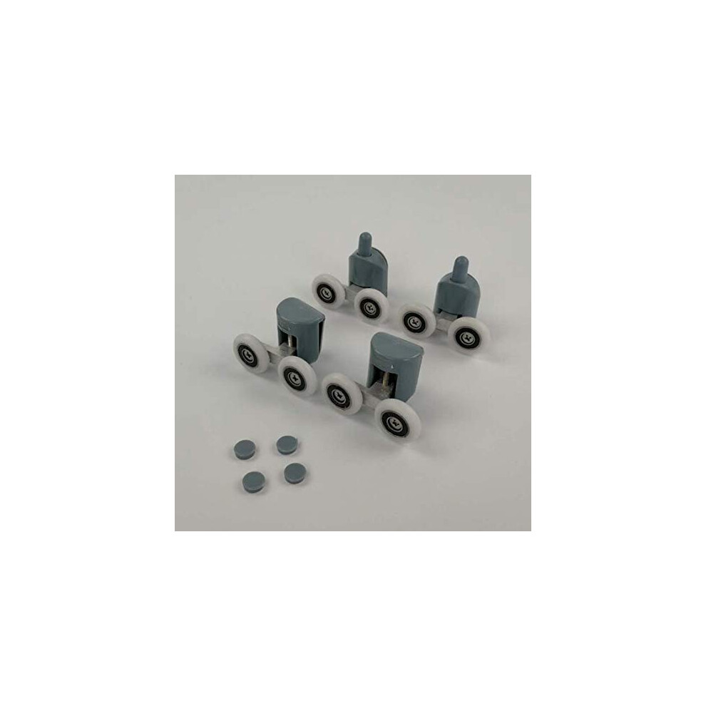 Zinc Alloy Shower Door Rollers 27Mm Set, Smooth Rolling Action, Easy Replacement, 360 Swivel Movement 9092120315707