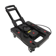 Folding Hand Truck with 360 Swivel Wheels, Lightweight Aluminum Folding Cart for Travel and Shopping