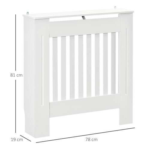 Homcom Cubierta de Radiador Blanco 78 x 19 x 81 cm 2