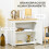 Homcom Aparador de Salón Blanco 80 x 37 x 75 cm 2
