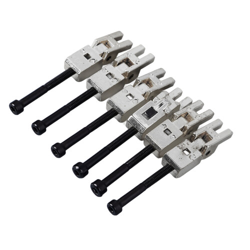 6Pcs Double Locking Tremolo Saddles, Silver