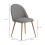Homcom Sillas de Comedor Gris 50 x 52 x 83 cm 3