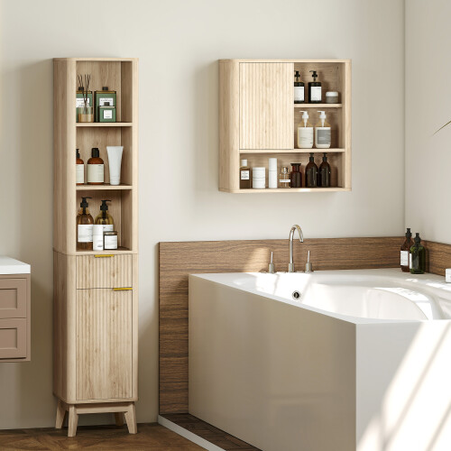 Homcom Armario de Pared Marrón 60 x 20 x 62 cm 1